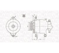 Alternatore MAGNETI MARELLI 90A - 063731183010 per MITSUBISHI L200 (K7_T, K6_T)