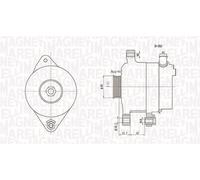 Alternatore MAGNETI MARELLI 90A - 063731595010 per TOYOTA YARIS (_P1_)