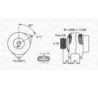 Alternatore MAGNETI MARELLI 90A - 063731812010 per