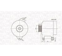 Alternatore MAGNETI MARELLI 95A - 063738250010 per PEUGEOT BOXER 2.5 D