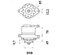 Alternatore MAHLE MG 156 per SEAT 131 (131A) 2.4 1978-1986