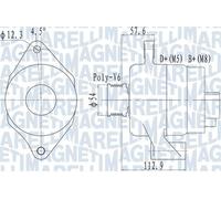 Magneti Marelli Alternatore 063732050010 con puleggia per Alfa Romeo, Fiat, Lancia, Opel