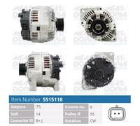 Alternatore MEAT AND DORIA 75A - 5515118 per RENAULT CLIO 1.4 16V (B/CB0P)