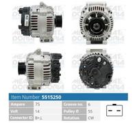 Alternatore MEAT AND DORIA 75A - 5515250 per RENAULT CLIO 1.4 16V (B/CB0P)