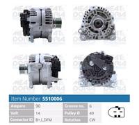 Alternatore MEAT AND DORIA 90A - 5510006 per AUDI A3 1.9 TDI