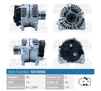 Alternatore MEAT AND DORIA 90A - 5510050 per VW GOLF 1.9 TDI