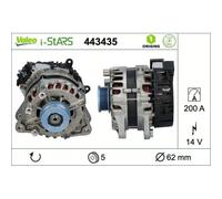 Alternatore Motorino D'avviamento Valeo 443435 per Fiat