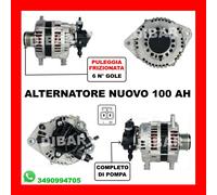 ALTERNATORE NUOVO 100 AH PULEGGIA FRIZIONATA OPEL ASTRA H 1.7 CDTI 1 ANNO GARAN