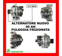 ALTERNATORE NUOVO 90AH OPEL COMBO 1.3 CDTI DAL 2005 55KW 75CV CODICE TG8S016