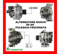 ALTERNATORE NUOVO 90AH OPEL TIGRA 1.3 CDTI DAL 2004 51KW 69CV CODICE 1022118612