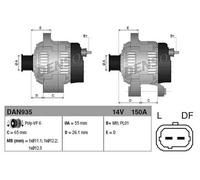 Alternatore, generatore DENSO DAN935