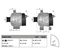 Alternatore DAN1066 DENSO per FIAT ALFA ROMEO