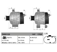 Alternatore, generatore DENSO DAN1125