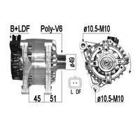 Alternatore per Citroen C2 1.4 C-Elysee 1.6 Vti 115 C2 1.1 1.6 Vts 0 986 049 560