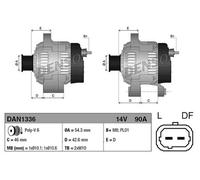 Alternatore PER Citron C5 II 1.8 16V 85 KW 116 CV