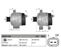 Alternatore, generatore DENSO DAN1336