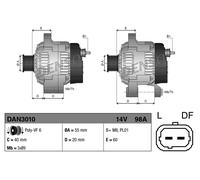Alternatore per DACIA NISSAN RENAULT CLIO KANGOO KUBISTAR LAGUNA LOGAN LOGAN EXP
