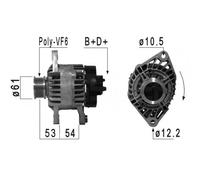 Alternatore per Fiat Doblo 1.9 Jtd Multipla 1.9 Jtd 110 1.9 Jtd 115 063321819010