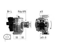 Alternatore per Fiat Punto Grande Evo Alfa Romeo Mito