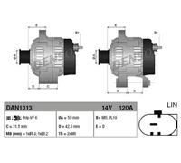 Alternatore PER Ford C-Max II 1.0 EcoBoost 92 KW 125 CV