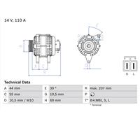 Alternatore per HYUNDAI KIA H-1 H-1 / STAREX SORENTO