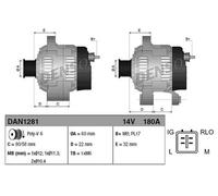 Generatore di corrente rotante DENSO DAN1281