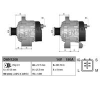 DENSO DAN1208 Alternatore per LEXUS,TOYOTA