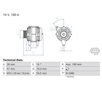 BOSCH 0 986 084 480 Alternatore