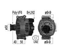 Alternatore per Mercedes Benz E 014 154 11 02 2605299 553744RI