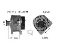 Alternatore per Nissan Interstar Dci 100 Dci 120 Dci 150 Dci 80 Dci 90 1800A043