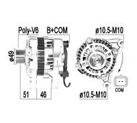 Alternatore per Peugeot 207 Citroen C2 C3