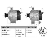 DENSO DAN1098 Alternatore per TOYOTA