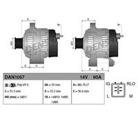 DENSO DAN1057 Alternatore per TOYOTA