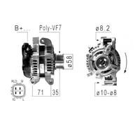 ERA Benelux Alternatore 210842A 100A 14V per Toyota Corolla Verso 2.2 D-4D 2.0