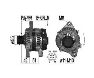 Alternatore per Toyota Avensis Corolla