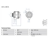 Alternatore per TOYOTA AVENSIS VERSO PREVIA RAV 4