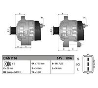 Alternatore PER Toyota Land Cruiser 80 4.2 TD 24V 125 KW 170 CV