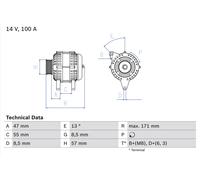 Alternatore per VOLVO 850 C70 S40 S70 V40 V70 XC70
