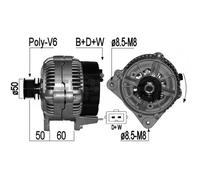Alternatore per VW Corrado 2.9 Vr6 Golf III 2.8 Vr6 Seat Alhambra 2.0 I 2542584