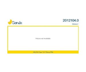 Alternatore Sando 2012104.0 per Renault Per Veicoli Con Aria Condizionata