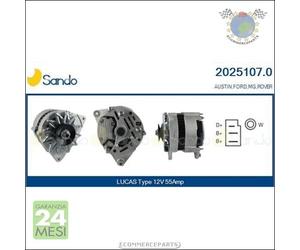 Alternatore Sando per AUSTIN MONTEGO MAESTRO FORD TRANSIT SCORPIO GRANADA COURI