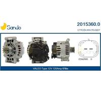 Alternatore SANDO per Peugeot, Citroën, Mini