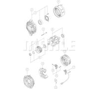 Alternatore senza puleggia MG 142 MAHLE