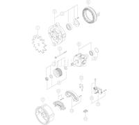 Alternatore senza puleggia MG 212 MAHLE per ROVER AUSTIN MG INTERNATIONAL HARV.