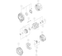 Alternatore senza puleggia MG 308 MAHLE