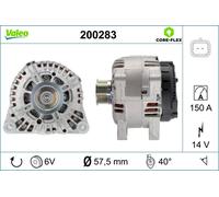 Alternatore VALEO 150A - 200283 per PEUGEOT 206 1.4 HDi eco 70