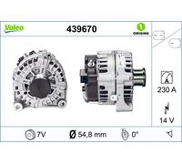 Alternatore VALEO 230A - 439670 per BMW X5 3.0 xDrive 30 d