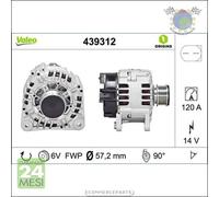Alternatore Valeo per AUDI TT A6 A4 A3 A2 FORD GALAXY SEAT TOLEDO II IBIZA I #nd