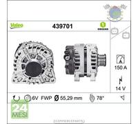 Alternatore Valeo per CITROEN C-ELYSEE BERLINGO JUMPY II C5 III C4 C3 DS5 DS #q1