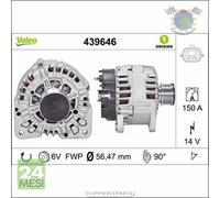 Alternatore Valeo per DACIA SANDERO DUSTER DOKKER LOGAN LODGY RENAULT FLUENC #qi